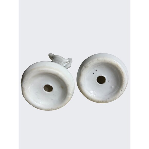 Vintage Ceramic Floral Salt & Pepper Shakers - Rose Design Gold Accents Set Of 2 - Picture 9 of 9